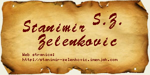 Stanimir Zelenković vizit kartica